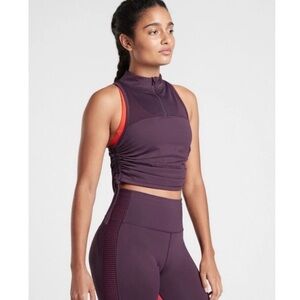 Athleta Hiit It Tank Top - Dark Plum Purple - Size Small